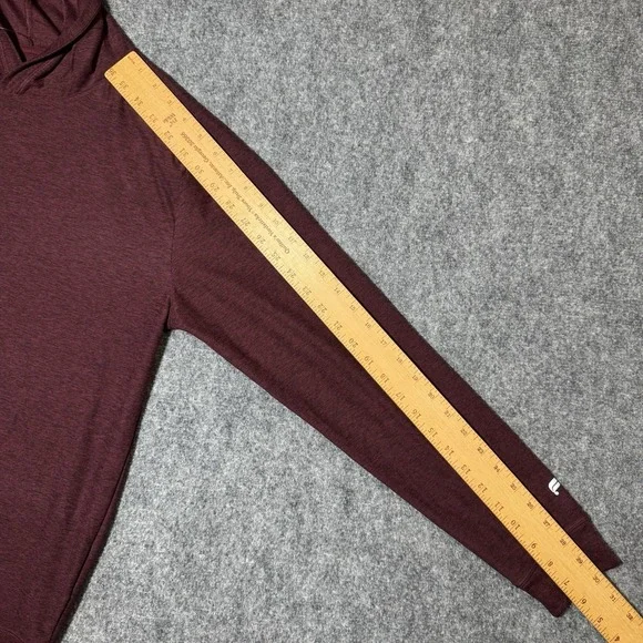 Fabletics The Cloud Jersey Hoodie Pullover Heather Burgundy Merlot Sz S NWT - Picture 7 of 12